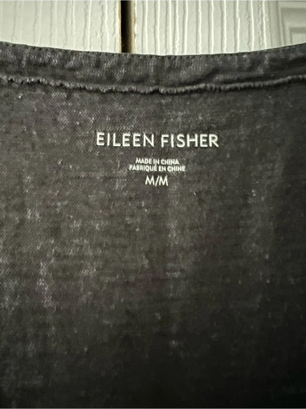 LIKE NEW! — Eileen Fisher Hemp/Organic Cotton Sleeveless Dark Grey Midi Dress - Picture 5 of 6
